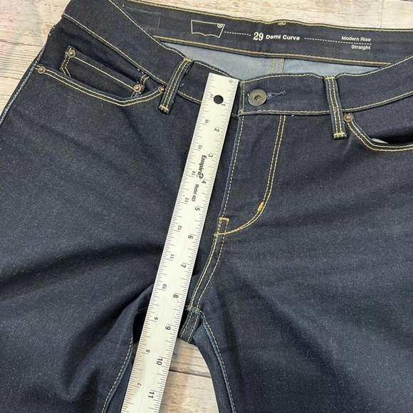 Levi's Women's Jeans Size 29 Blue Modern Rise Straight Leg Demi Curve Skinny - Picture 10 of 14